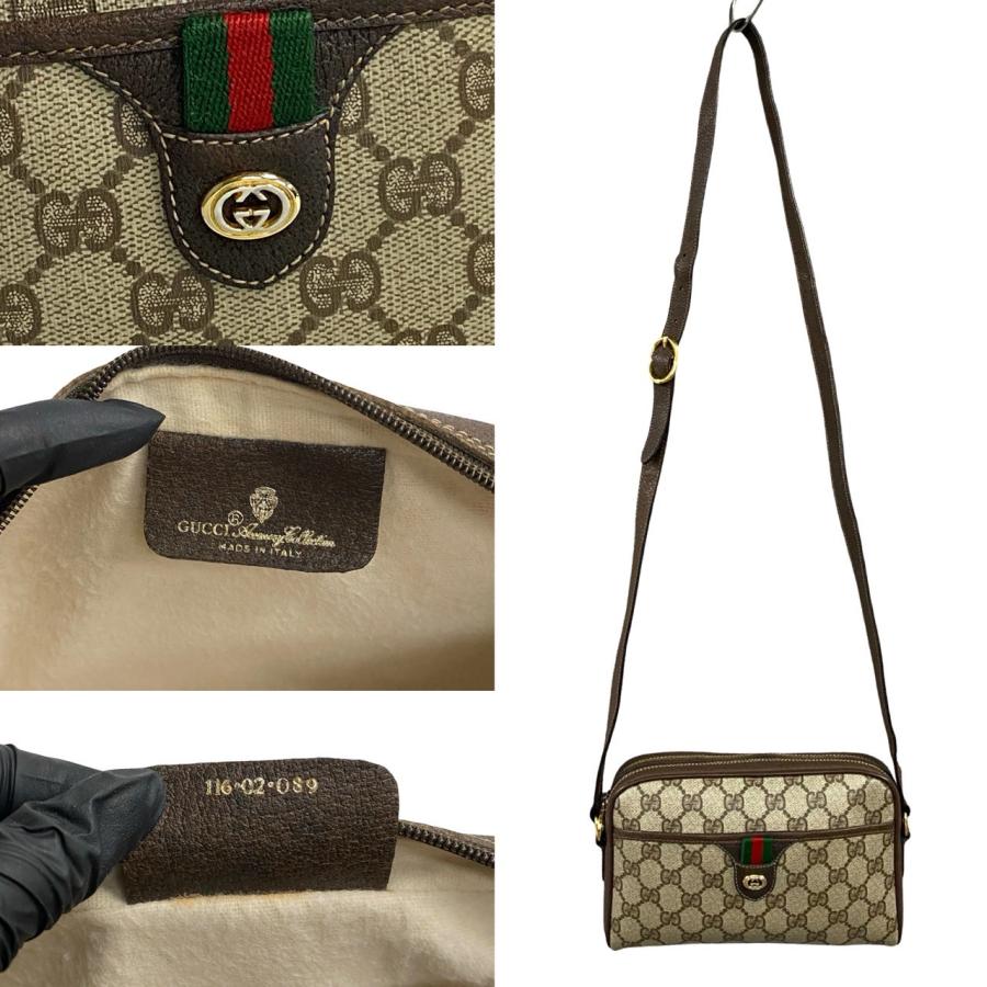 GUCCI（グッチ） 極 美品 オールドグッチ シェリーライン ロゴ 柄 金具
