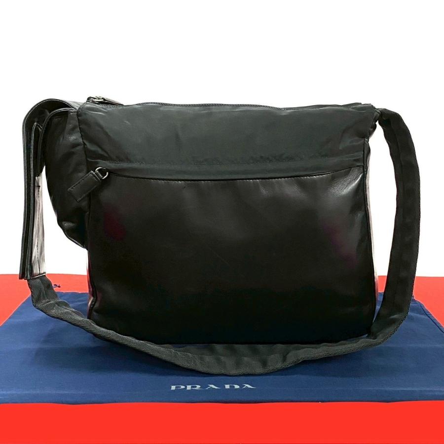 PRADA 極 美品 希少品 プラダ ロゴ レザー 本革 ミニ ショルダーバッグ 