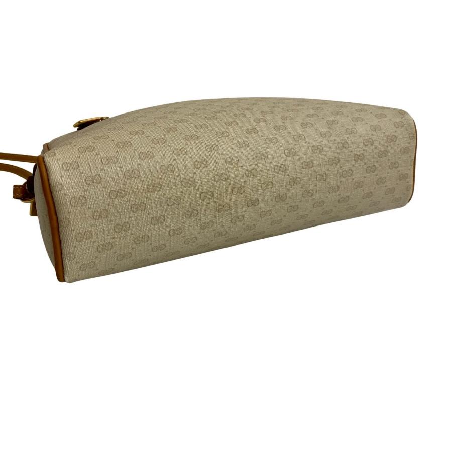 本物 グッチ GUCCI オールドグッチ マイクロGG ショルダーバッグ ポシェット アイボリー ベージュ バッグ 中古 GUCCI - 本物 グッチ GUCCI オールドグッチ マイクロGG ショルダー