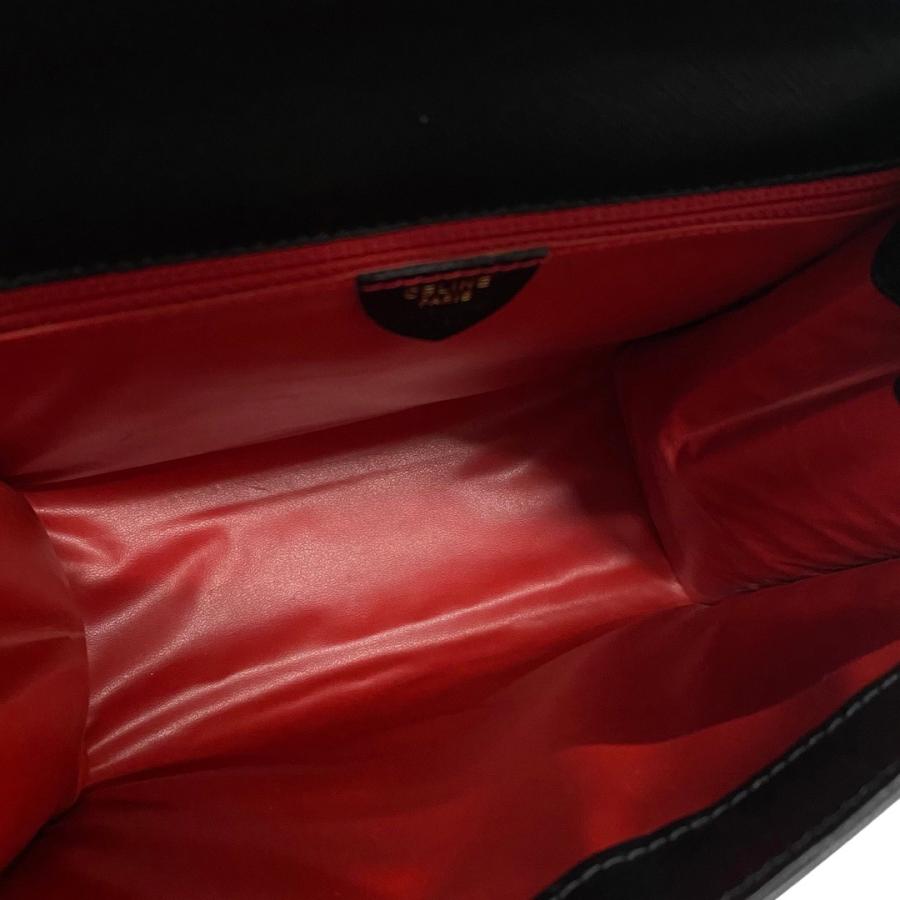 CELINE 極 美品 セリーヌ ヴィンテージ ロゴ リング 金具 カーフ CELINE 極 美品 セリーヌ ヴィンテージ ロゴ リング 金具 カーフ