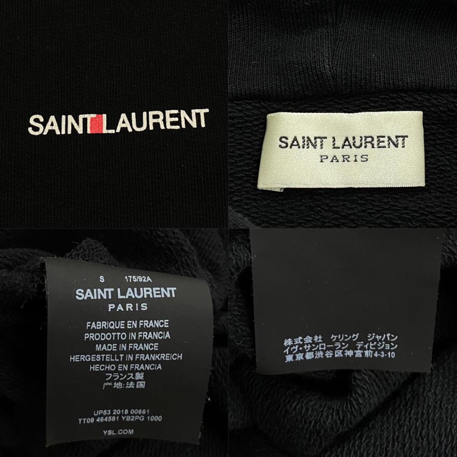 極 美品 希少品 SAINT LAURENT PARIS サンローランパリ ロゴ コットン 