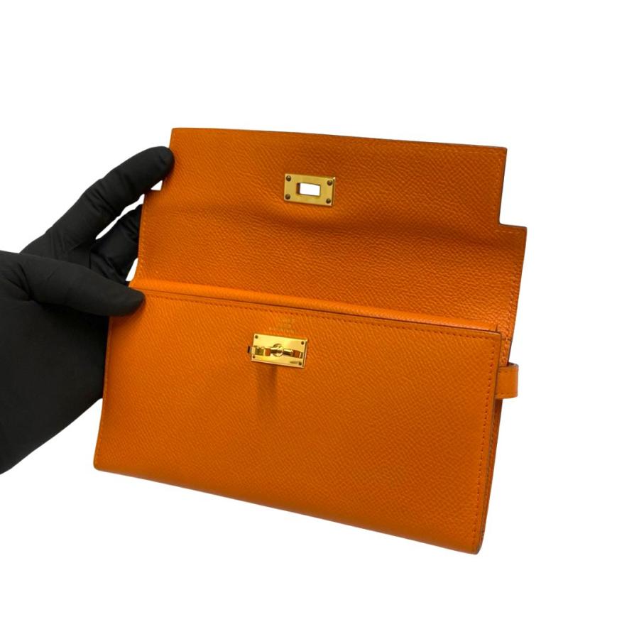 HERMES（エルメス） 極 美品 箱付き □L刻印 ケリーウォレット ロング