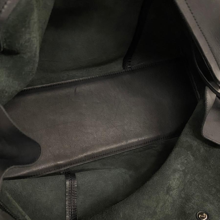 LOEWE（ロエベ） 極 美品 希少品 ポーチ付き ロゴ 金具 レザー スウェード 本革 ハンドバッグ ミニ ボストンバッグ ブラック 黒 ...