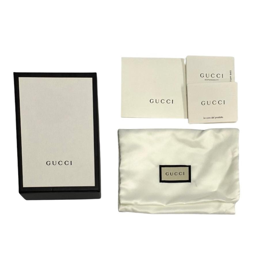 美品✨GG マーモント　三つ折り財布　ホワイトベージュ　折り財布　金ロゴ GUCCI（グッチ） 極 美品 レア 箱 袋付 GGマーモント ロゴ 金具 レザー