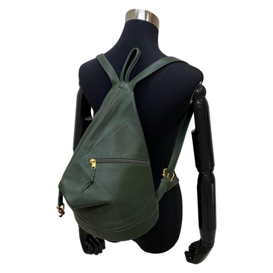 極 美品 ポーチ付 LOEWE ロエベ アントン ロゴ 金具 ナッパレザー 本革  