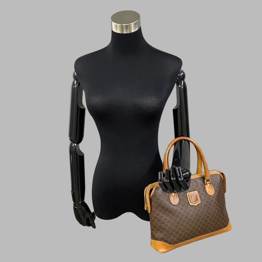 美品 CELINE セリーヌ ボストンバッグ マカダム トリオンフ 大容量 茶色 CELINE - CELINE オールドセリーヌ ミニボストン 25 マカダム