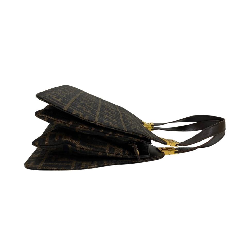 FENDI（フェンディ） 極 美品 希少品 ズッカ 柄 ロゴ 金具 レザー