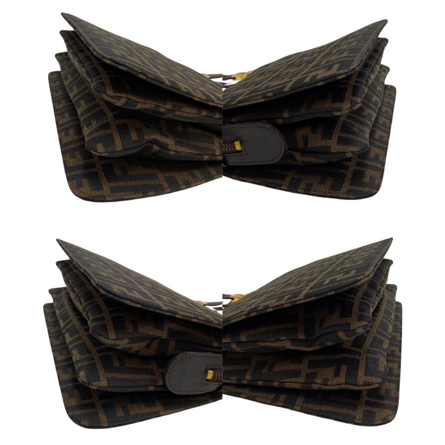 レアカラー FENDI フェンディ ズッカ柄 ミニハンドバッグ スモールバッグ FENDI（フェンディ） 極 美品 希少品 ズッカ 柄 ロゴ 金具 レザー