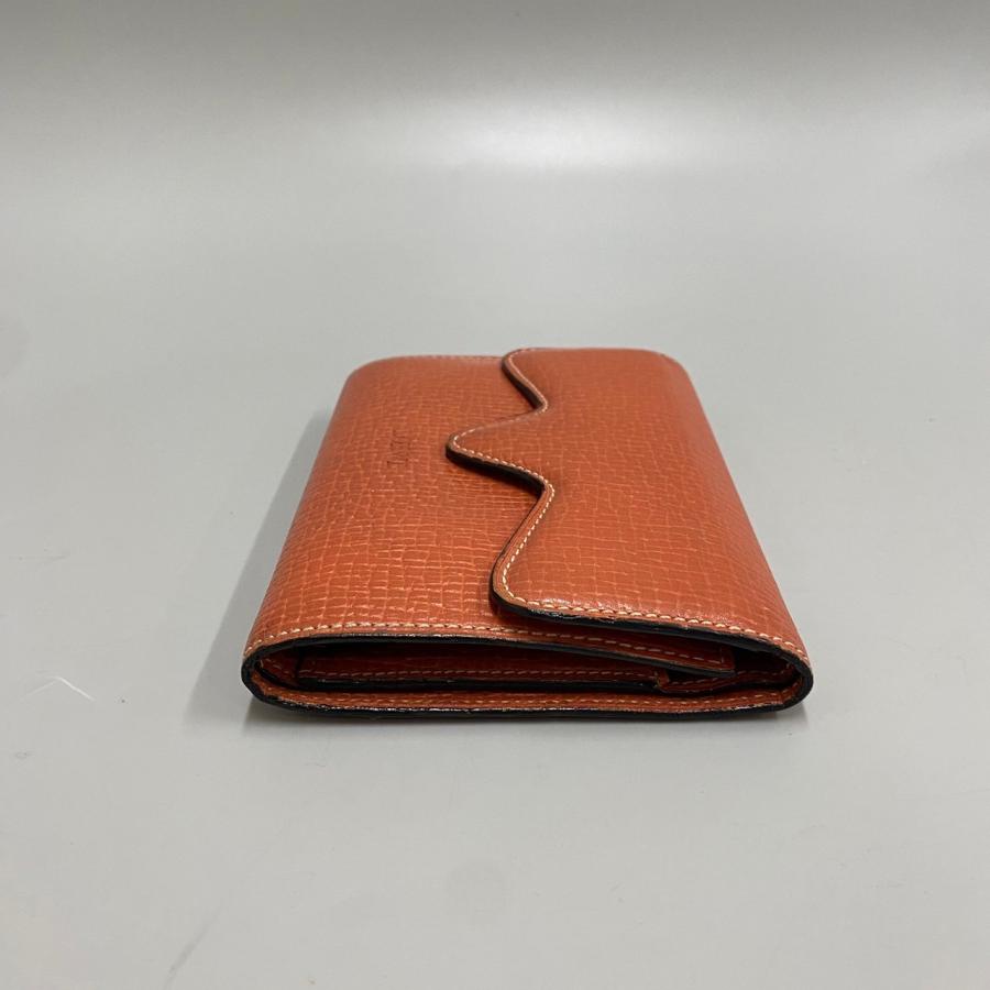 【LOEWE／ロエベ】レザー ケース／財布／美品！ LOEWE（ロエベ） 美品 希少品 ロゴ エンボス レザー 本革 三つ折り