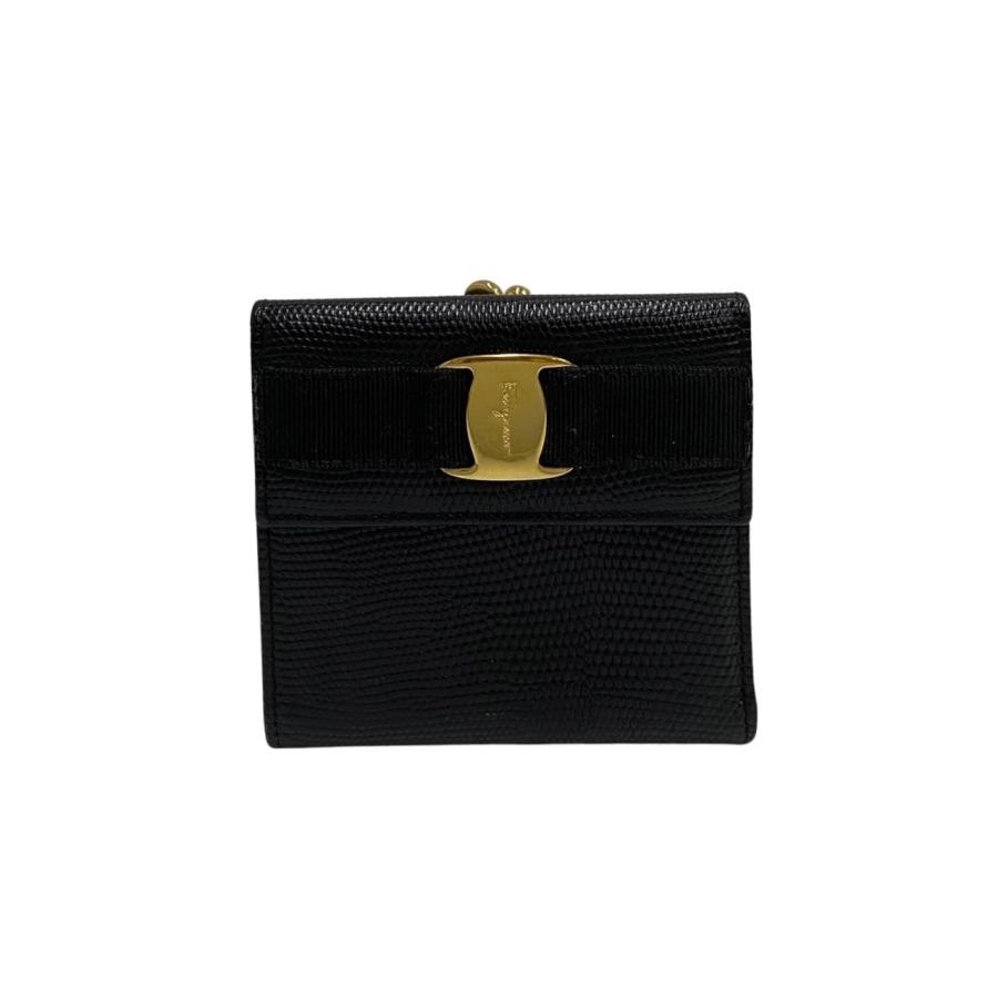 Salvatore Ferragamo ヴァラリボン ラウンドトゥ　本革 極 美品 Salvatore Ferragamo サルヴァトーレフェラガモ ヴァラリボン