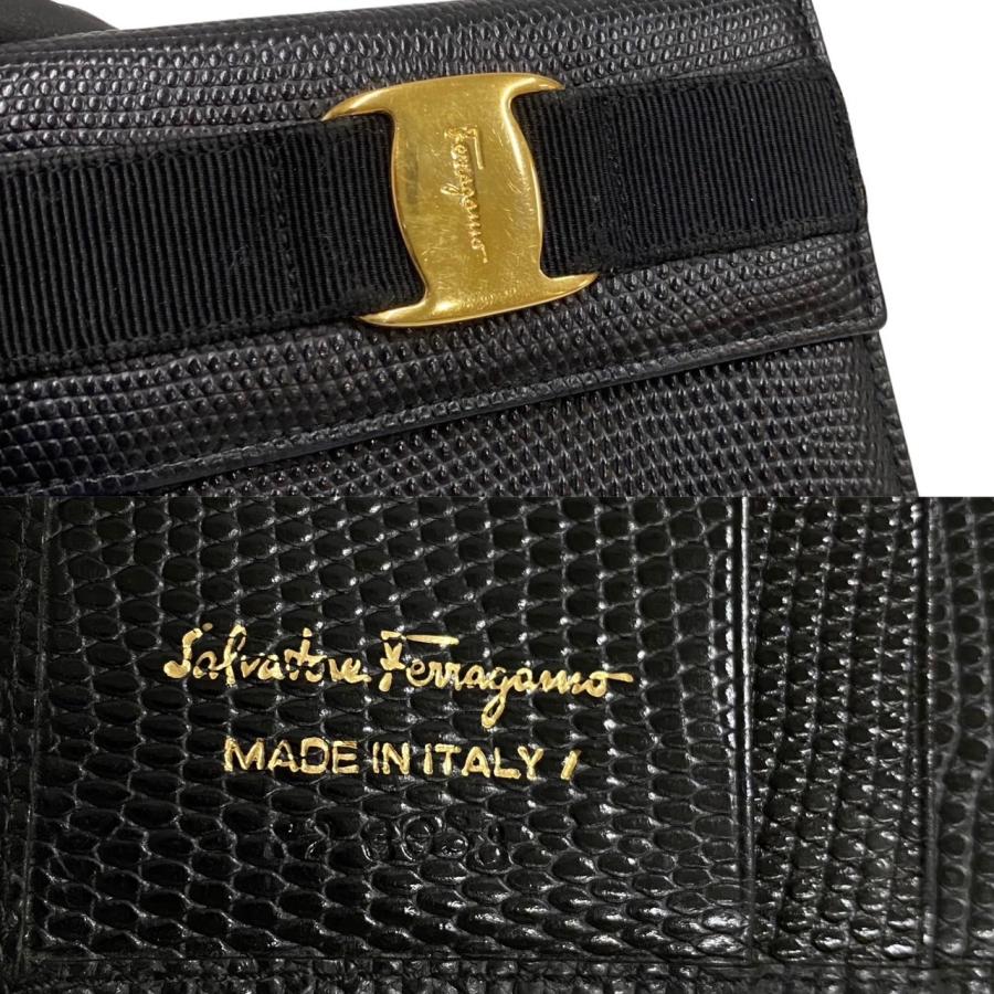 極 美品 Salvatore Ferragamo サルヴァトーレフェラガモ ヴァラリボン