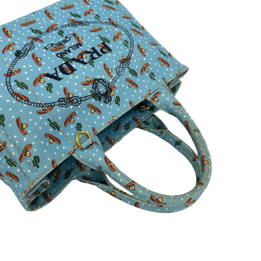PRADA（プラダ） 極 美品 カナパ 三角ロゴ プレート 金具 キャンバス