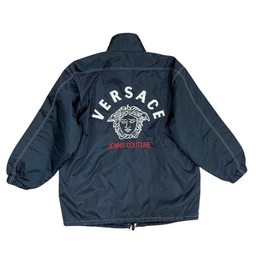 極 美品 VERSACE ヴェルサーチ メデューサ ロゴ 刺繍 ナイロン 極 美品 VERSACE ヴェルサーチ メデューサ ロゴ 刺繍 ナイロン