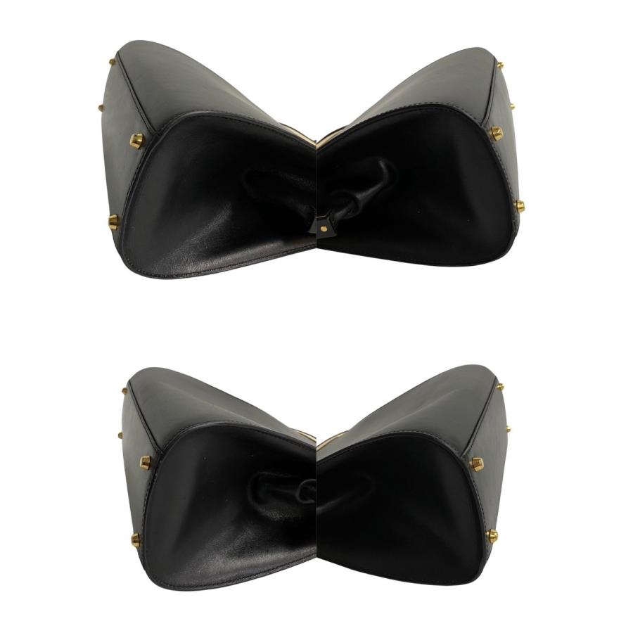 極 美品 Christian Dior ディオール ロゴ ターンロック 金具 カーフ