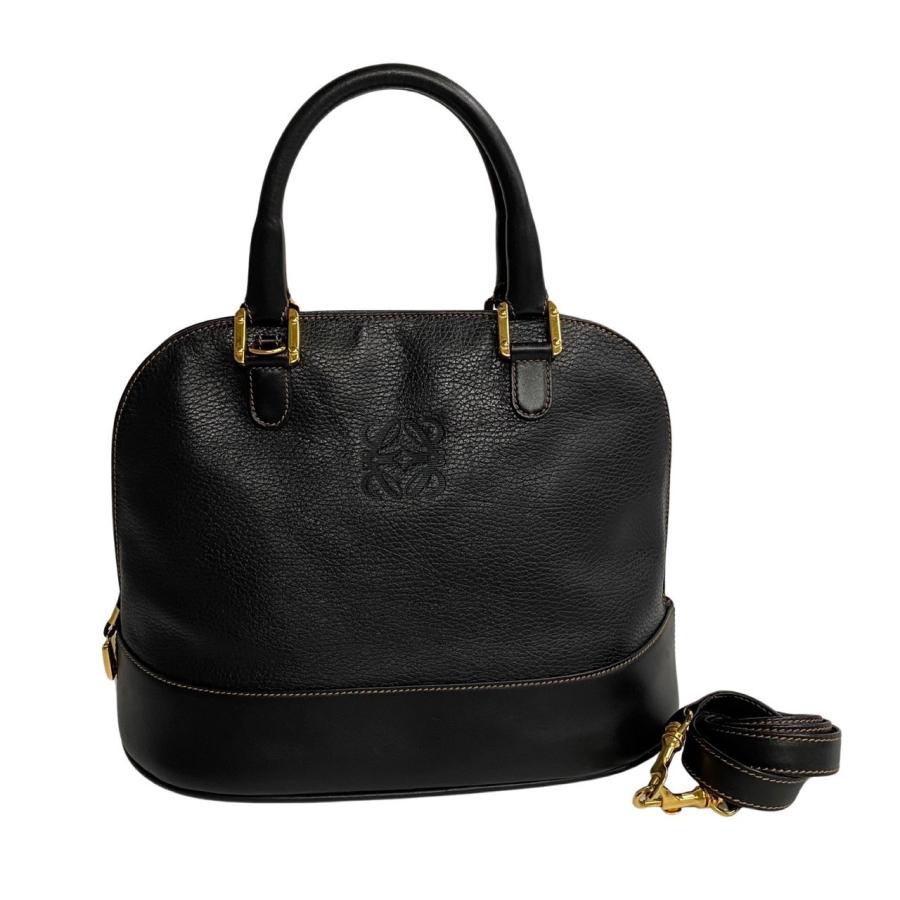 LOEWE 極 美品 ロエベ アナグラム ロゴ 金具 レザー 本革 2way