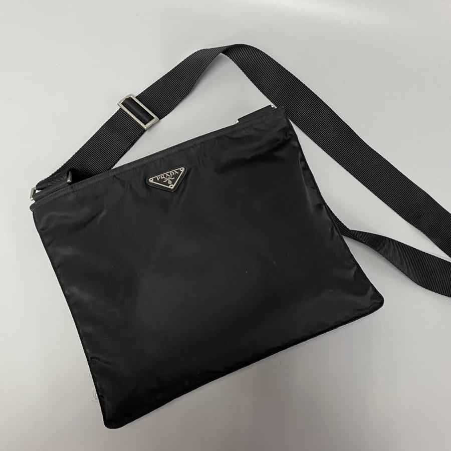 PRADA 極上 美品 レア品 プラダ 三角ロゴ 金具 ナイロン ショルダー