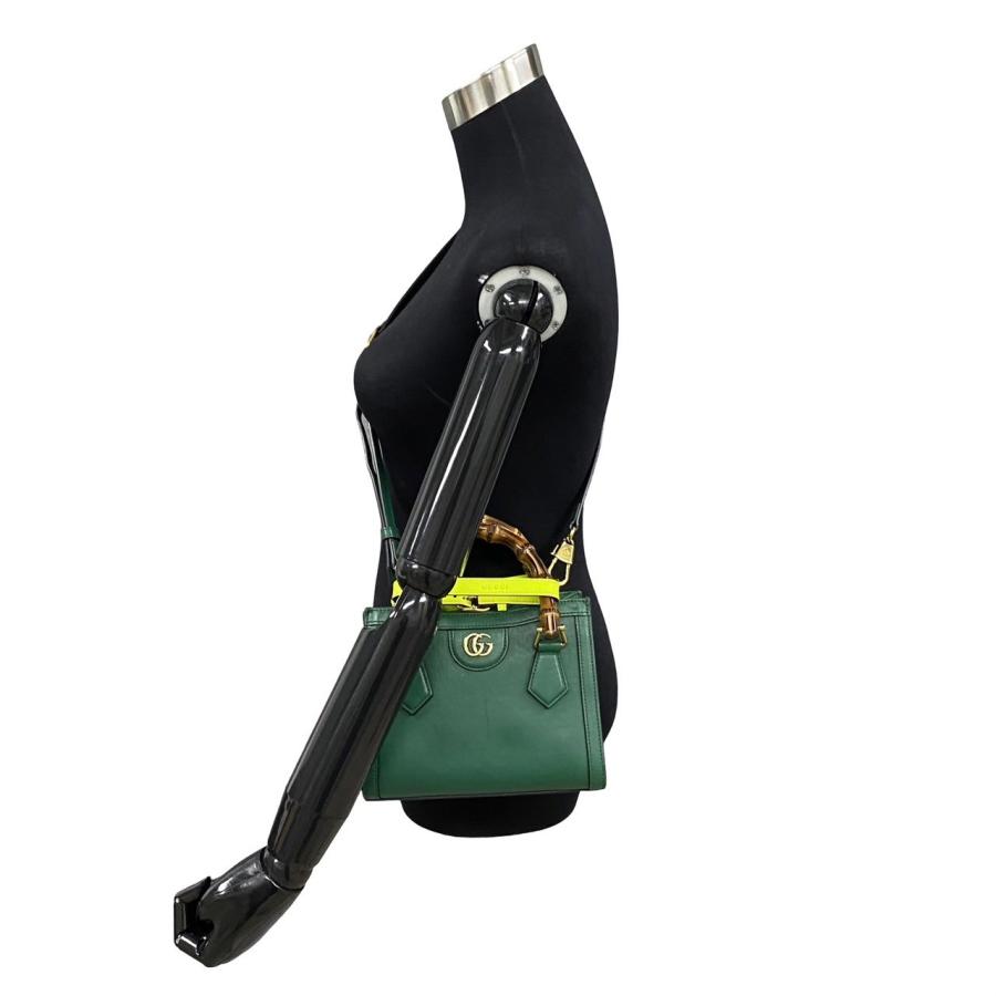 ほぼ未使用 箱付 GUCCI グッチ ダイアナ ミニ トート バンブー 