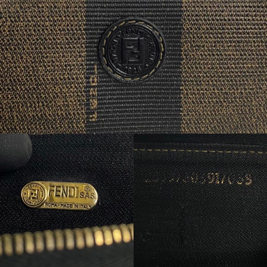 FENDI 極 美品 フェンディ ペカン レザー PVC ブラック コイン FENDI 極 美品 フェンディ ペカン レザー PVC ブラック コイン