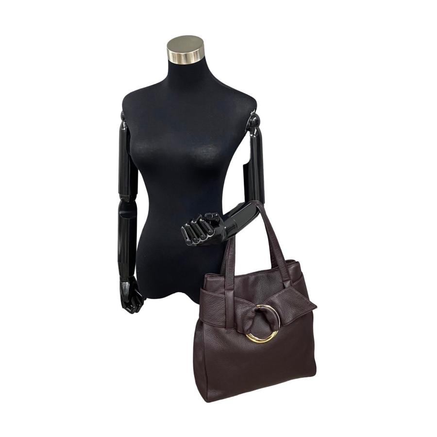 カルティエ　トリニティレザートートバック CARTIER カルティエ トリニティ ハンドバッグ レザー ブラック