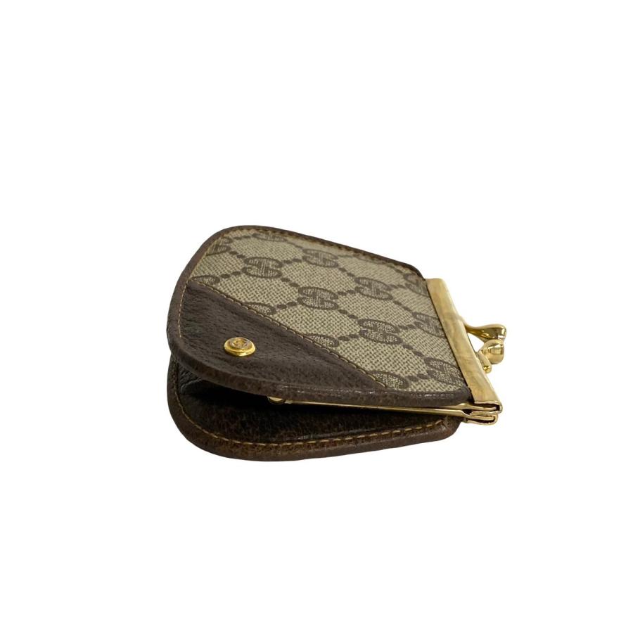 【極美品】GUCCI がま口ケース　オールドグッチ　茶色　小銭入れ GUCCI グッチ がま口コインケース 小銭入れ オールドグッチ ブラウン