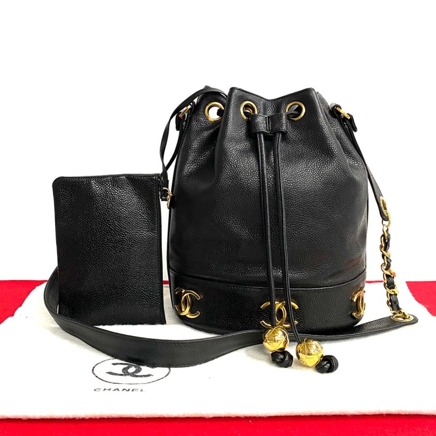 CHANEL ほぼ未使用 シール有 2番台 シャネル キャビアスキン レザー 本 