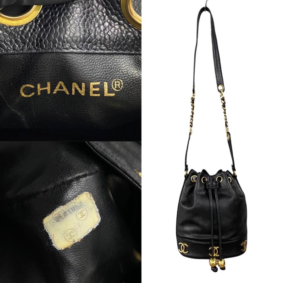 CHANEL ほぼ未使用 シール有 2番台 シャネル キャビアスキン レザー 本 