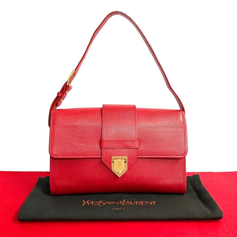 ほぼ未使用 袋付 YVES SAINT LAURENT イヴサンローラン YSL ロゴ 