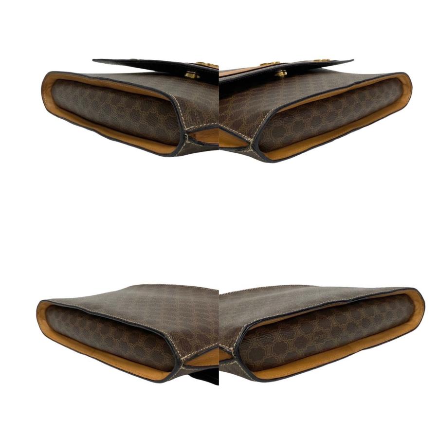 極 美品 袋付 セリーヌ マカダム ブラゾン レザー ショルダーバッグ ベージュ CELINE（セリーヌ） 極 美品 袋付き ヴィンテージ マカダム ブラゾン