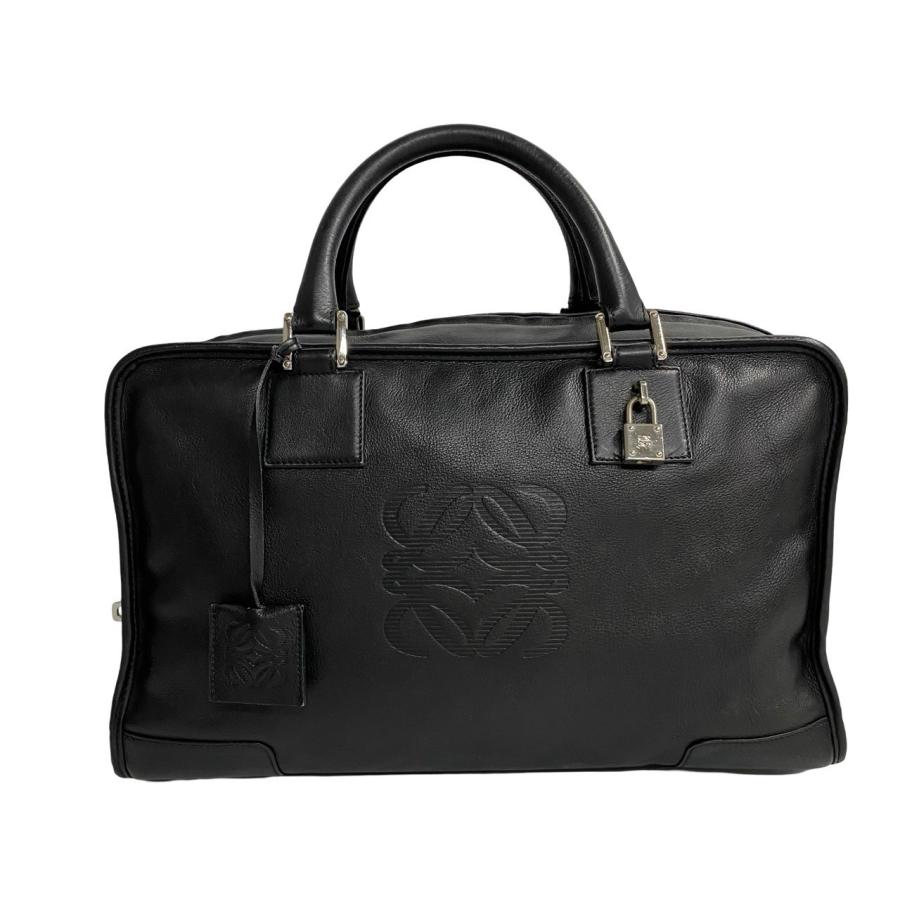 LOEWE 極 美品 保存袋付き ロエベ アマソナ 36 アナグラム ロゴ レザー 