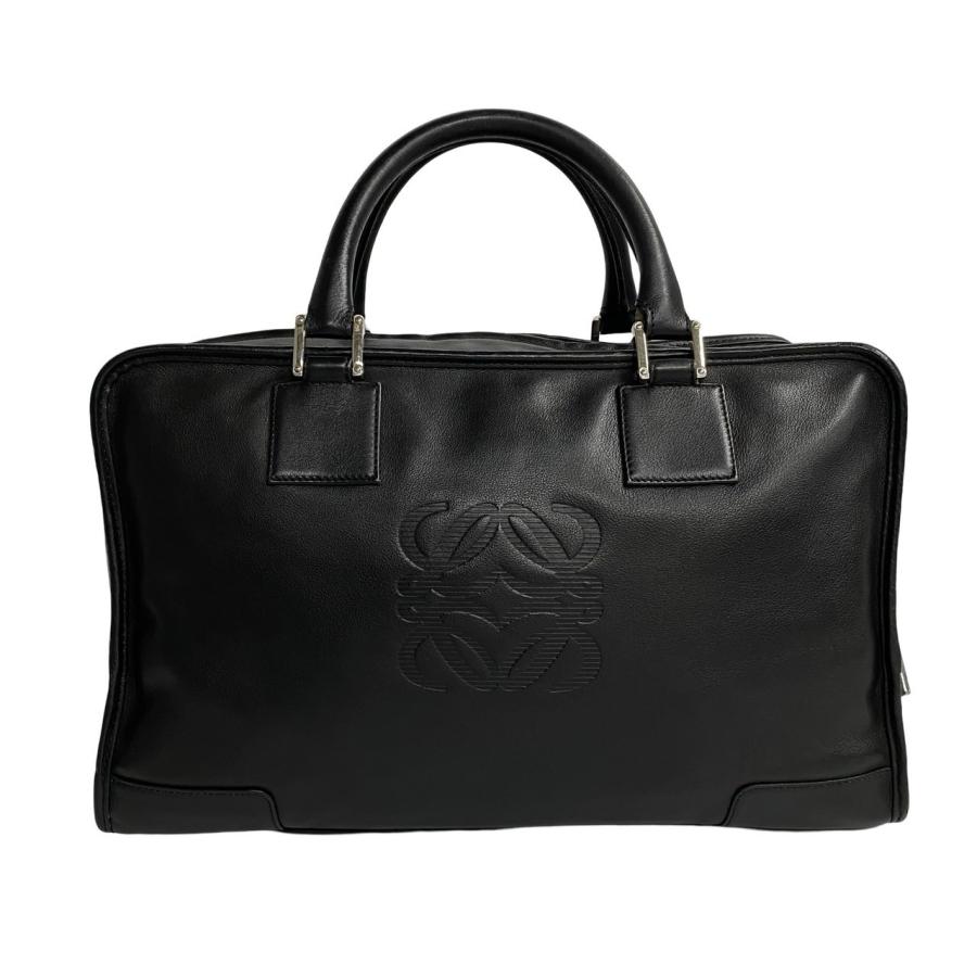 極 美品 保存袋付き LOEWE ロエベ アマソナ 36 アナグラム ロゴ レザー 