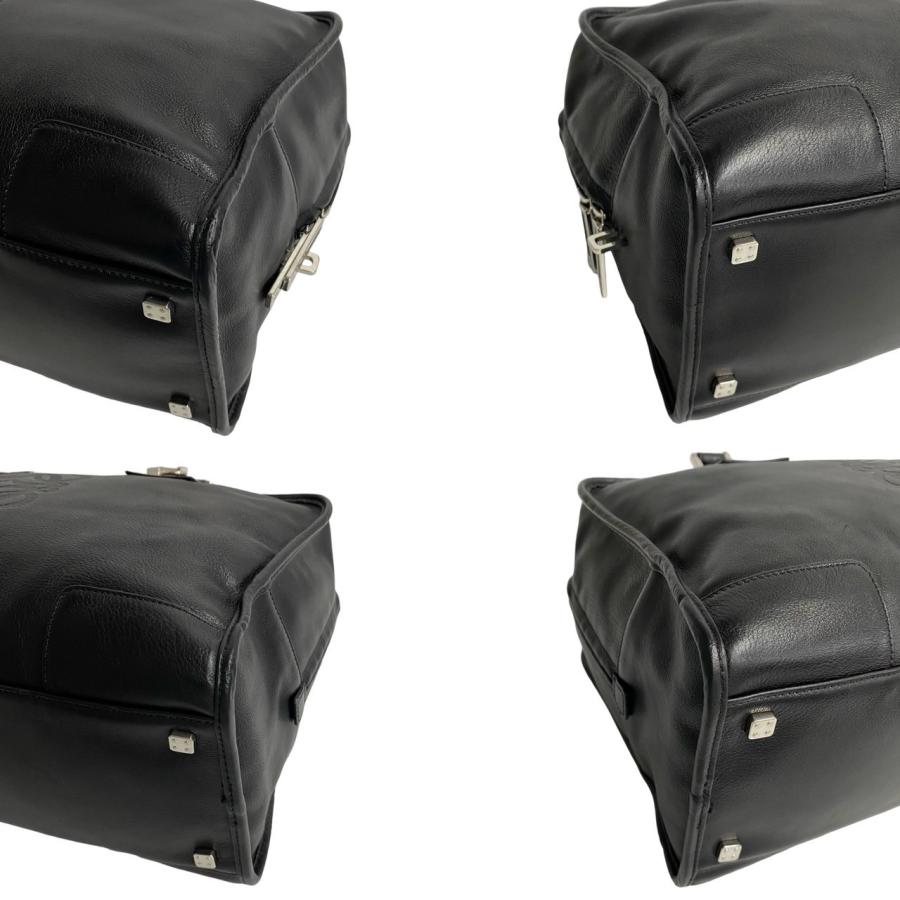 ロエベ【LOEWE】アマソナ50 ボストンバッグ アナグラム ブラック LOEWE（ロエベ） 極 美品 保存袋付き アマソナ 36 アナグラム ロゴ