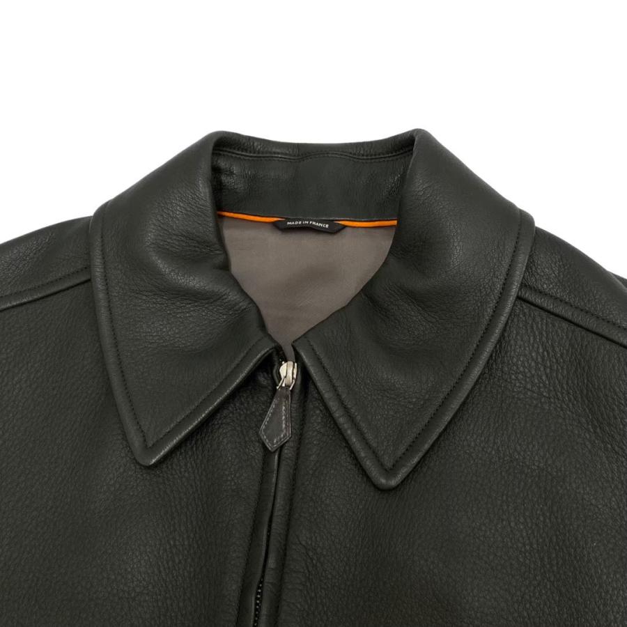HERMES（エルメス） 極 美品 レザー 本革 ジップアップ ハーフコート