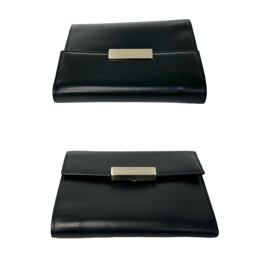PRADA ほぼ未使用 希少 プラダ ロゴ 刻印 カーフ レザー 本革 三 PRADA ほぼ未使用 希少 プラダ ロゴ 刻印 カーフ レザー 本革 三