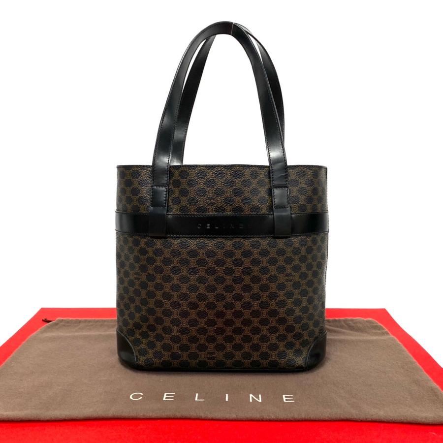 ほぼ未使用 CELINE セリーヌ マカダム ブラゾン トリオンフ 柄 ロゴ 
