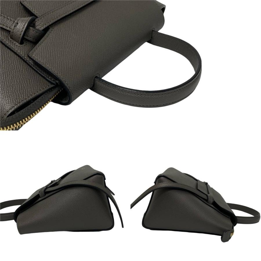 CELINE 未使用保管品 保存袋付き セリーヌ ベルトバッグ ナノ レザー 