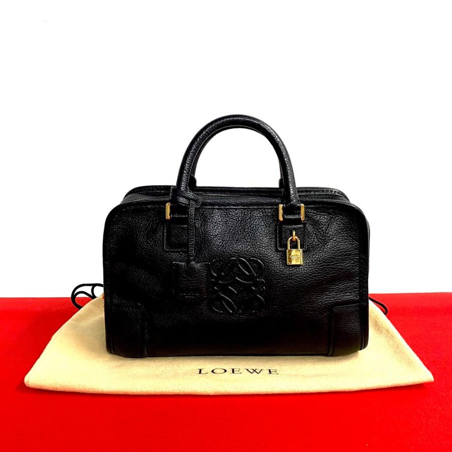 LOEWE 未使用保管品 保存袋付 ロエベ アマソナ 23 アナグラム ロゴ 