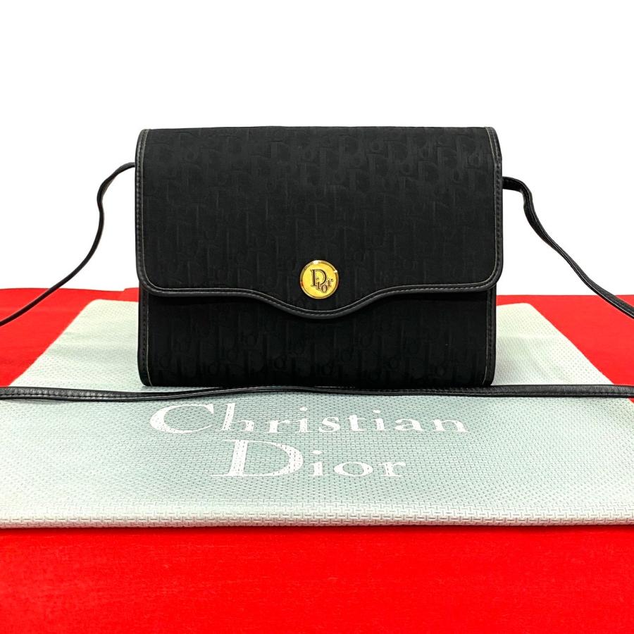 極 美品 Christian Dior ディオール トロッター ロゴ 柄 金具