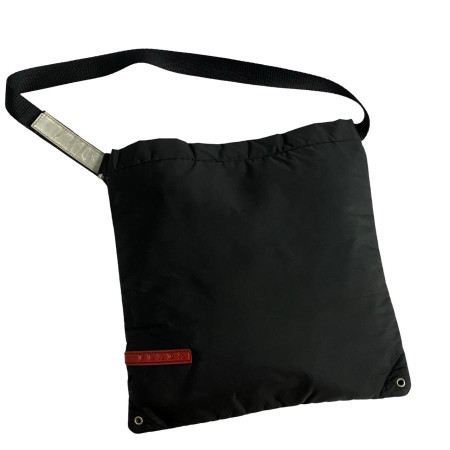 【美品】プラダスポーツ ブラック トートバッグ PRADA（プラダ） 極 美品 希少品 プラダスポーツ ロゴ ナイロン セミ