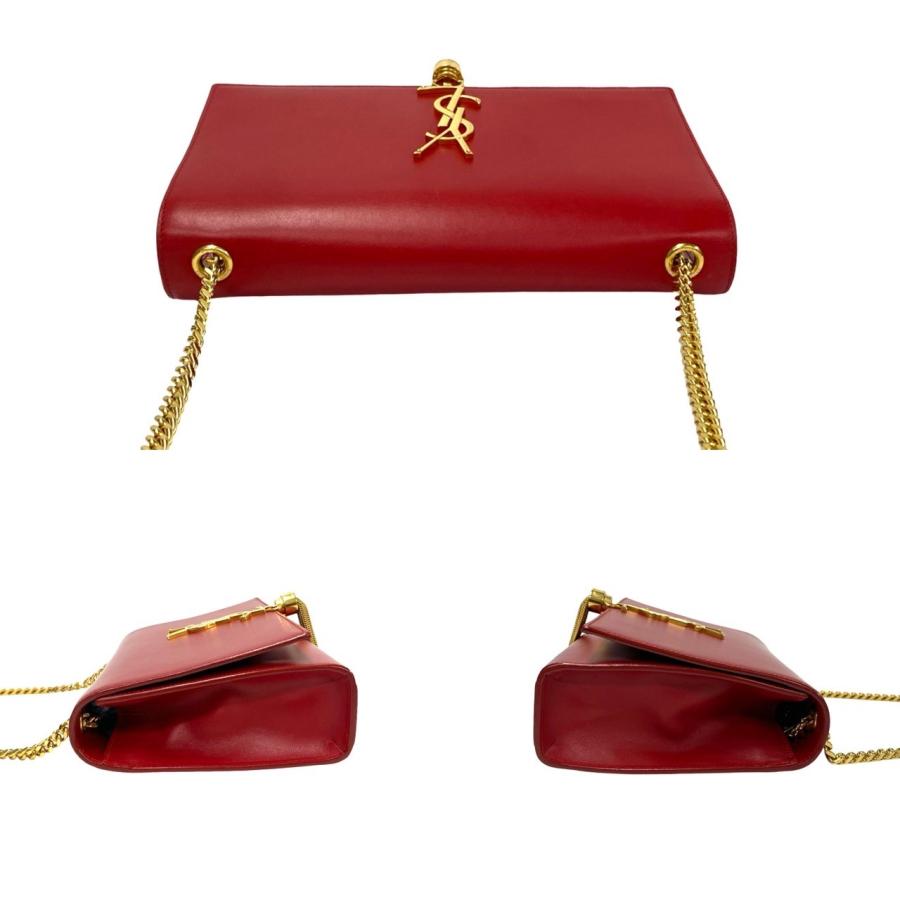 極 美品 SAINT LAURENT PARIS サンローランパリ ケイト YSL ロゴ 金具