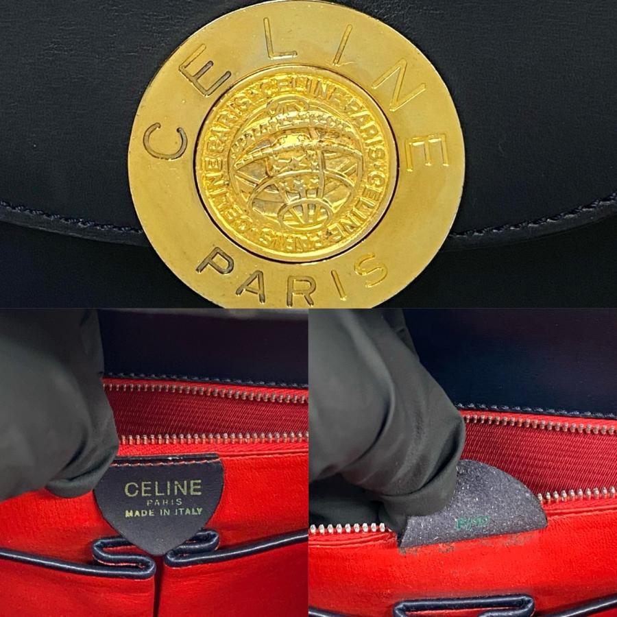 CELINE（セリーヌ） 極 美品 希少品 ヴィンテージ 地球儀 ロゴ 金具