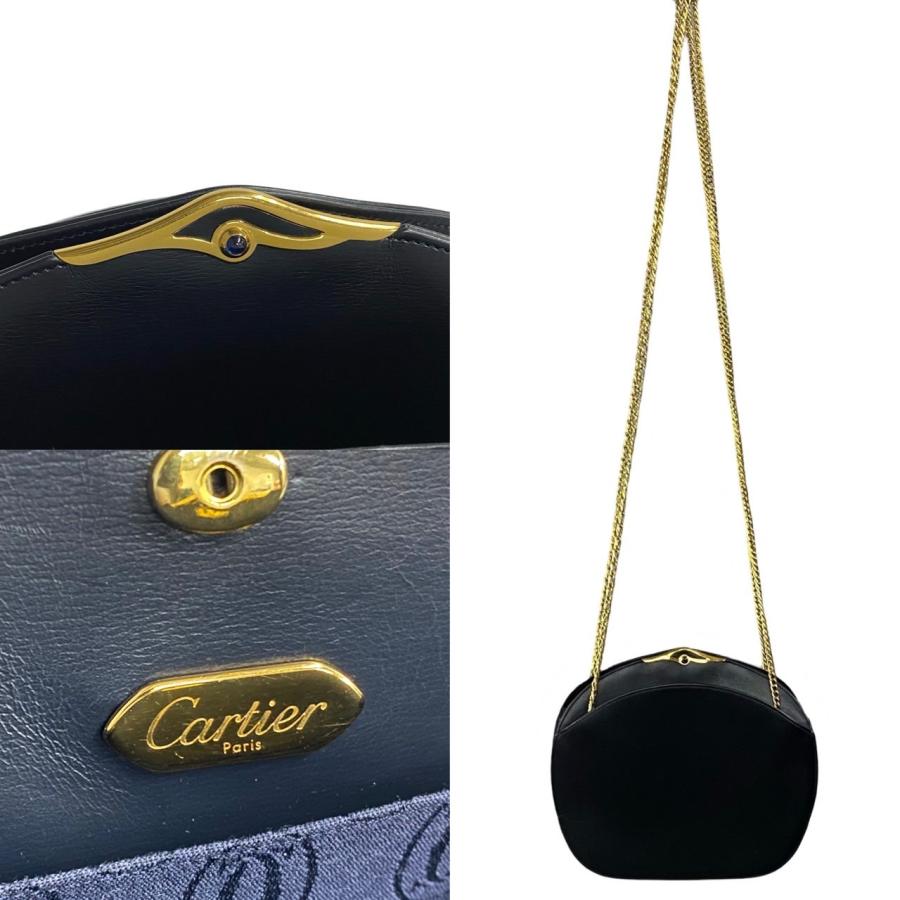 Cartier 極 美品 希少品 CARTIER カルティエ サファイアライン レザー 
