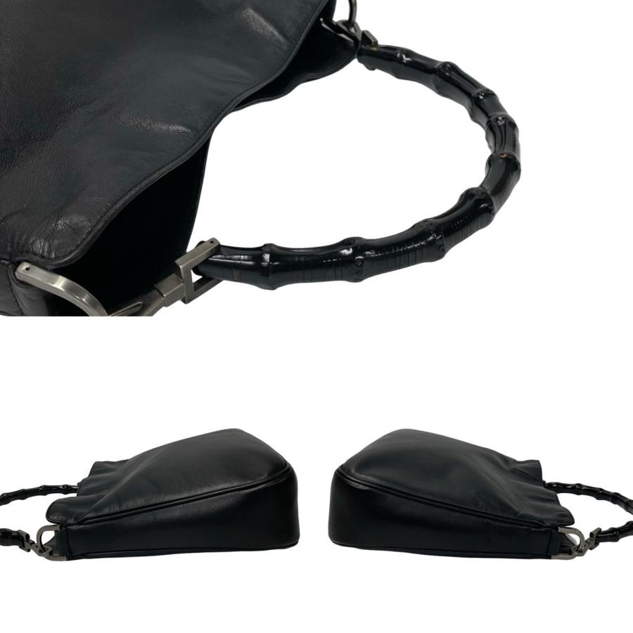 GUCCI 極 美品 希少品 グッチ バンブー ハンドル レザー 本革 2way 