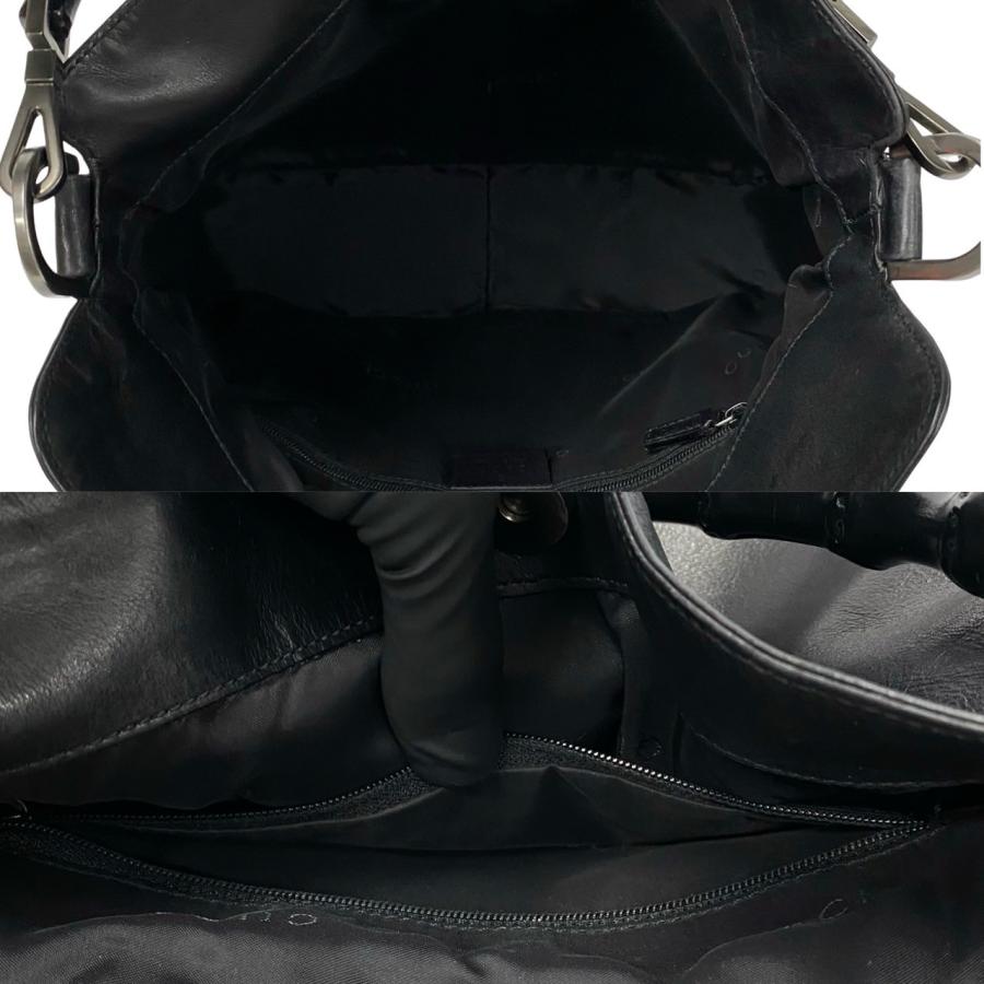 GUCCI 極 美品 希少品 グッチ バンブー ハンドル レザー 本革 2way 