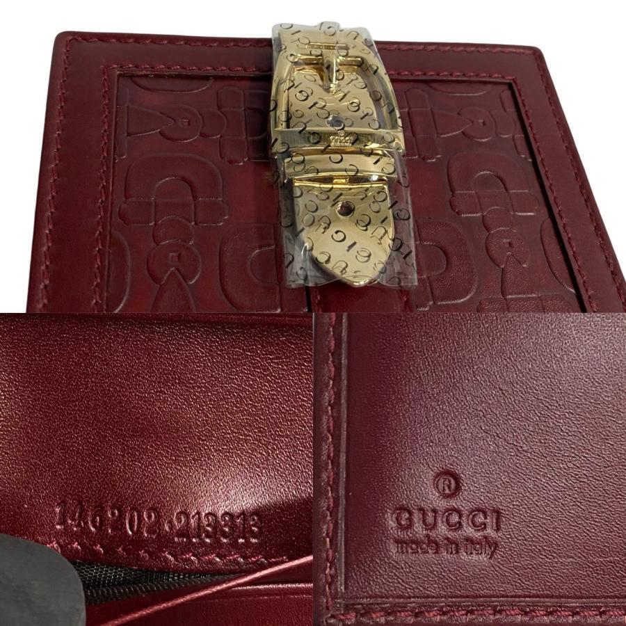 GUCCI（グッチ） 未使用保管品 箱付 ホースビット 柄 レザー 本革 二