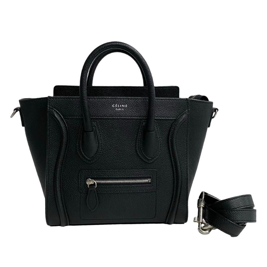 【極美品】CELINE セリーヌ ハンドバッグ ラゲージ ナノ レザー CELINE 極 美品 希少品 セリーヌ ラゲージ ナノショッパー