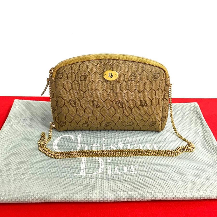 ほぼ未使用 Christian Dior クリスチャンディオール ハニカム 柄 ロゴ