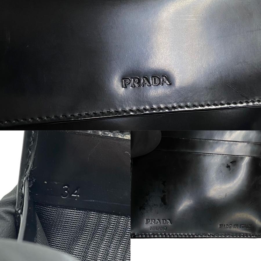 PRADA ほぼ未使用 希少品 箱付 プラダ ロゴ エナメル 二つ折り PRADA ほぼ未使用 希少品 箱付 プラダ ロゴ エナメル 二つ折り