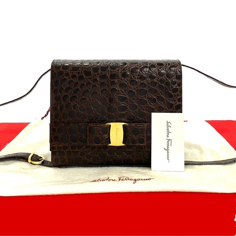 ほぼ未使用 袋付き Salvatore Ferragamo サルヴァトーレフェラガモ 