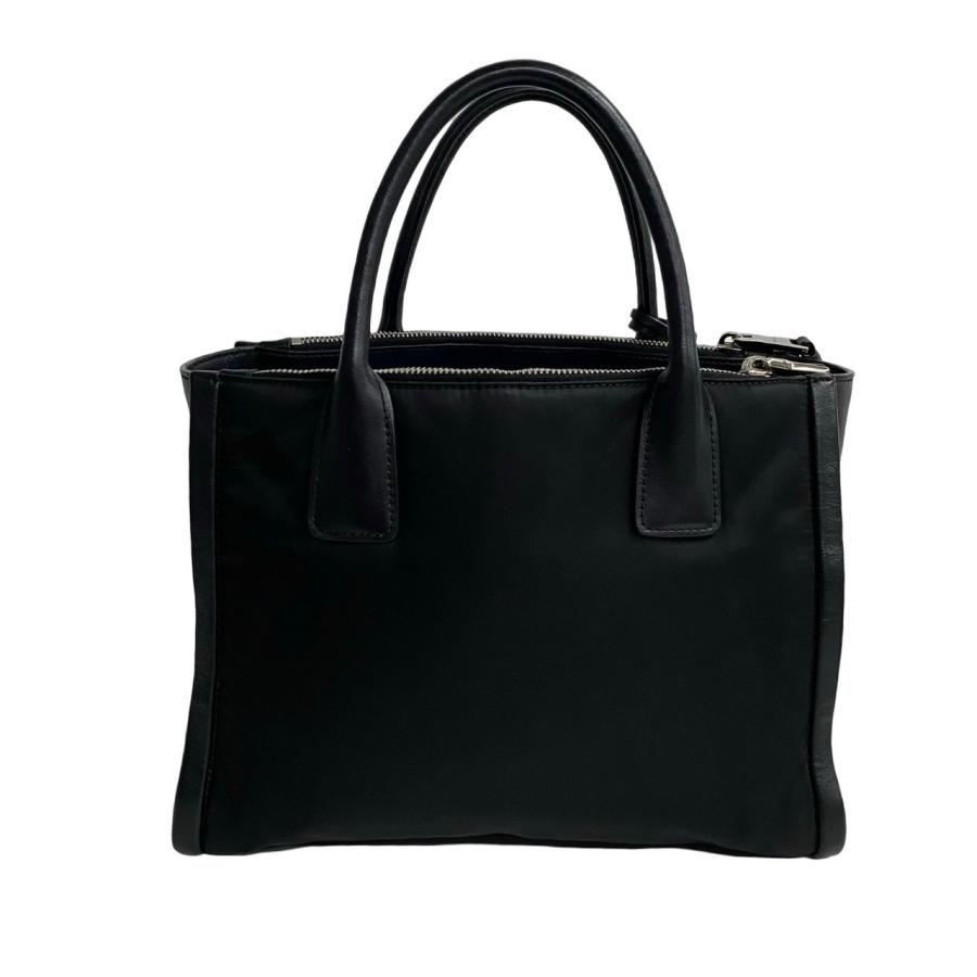 希少　PRADA プラダ　トートバッグ　ショルダーバッグ　レザー　ナイロン　黒 PRADA（プラダ） 極 美品 希少品 コンセプト 2way ナイロン レザー 本