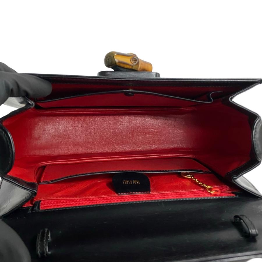 【極美品】オールドグッチ オールレザー バンブー ターンロック ハンドバッグ 16998_1.jpg